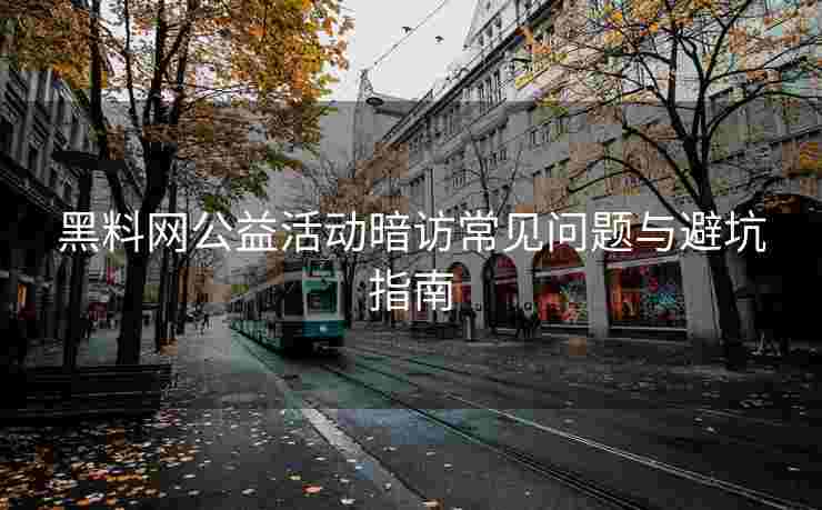 黑料网公益活动暗访常见问题与避坑指南