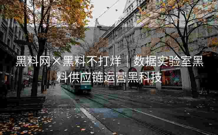 黑料网×黑料不打烊｜数据实验室黑料供应链运营黑科技
